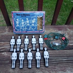 Vintage Primal Lite 90' Box-o-Bones Skeleton Hanging Lights